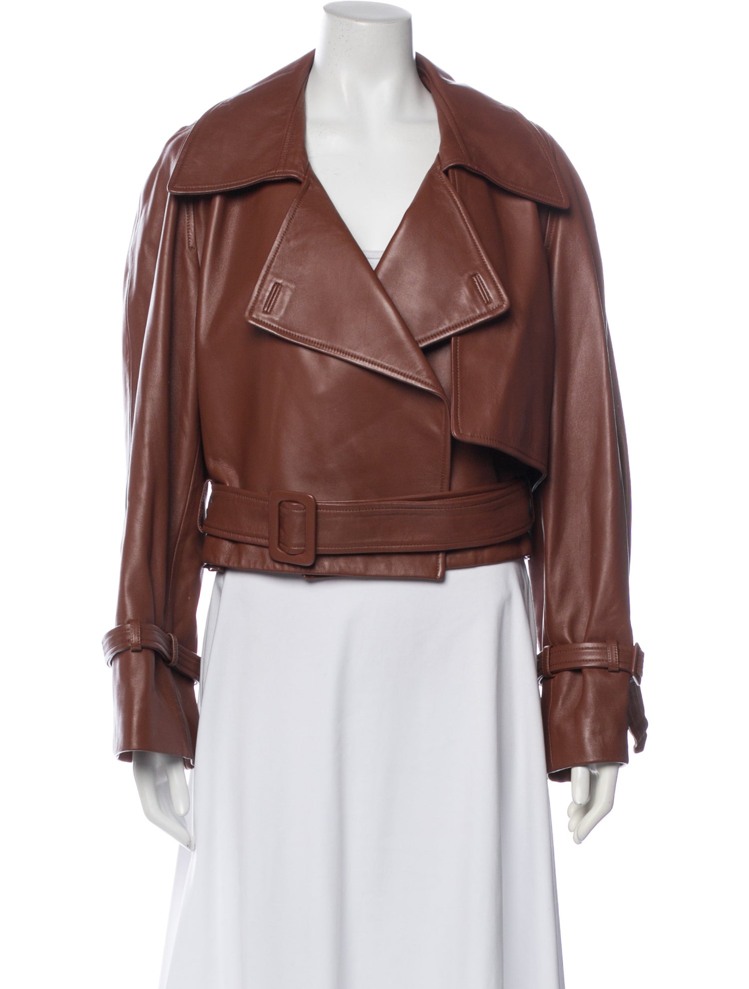 Nour Hammour Leather Biker Jacket