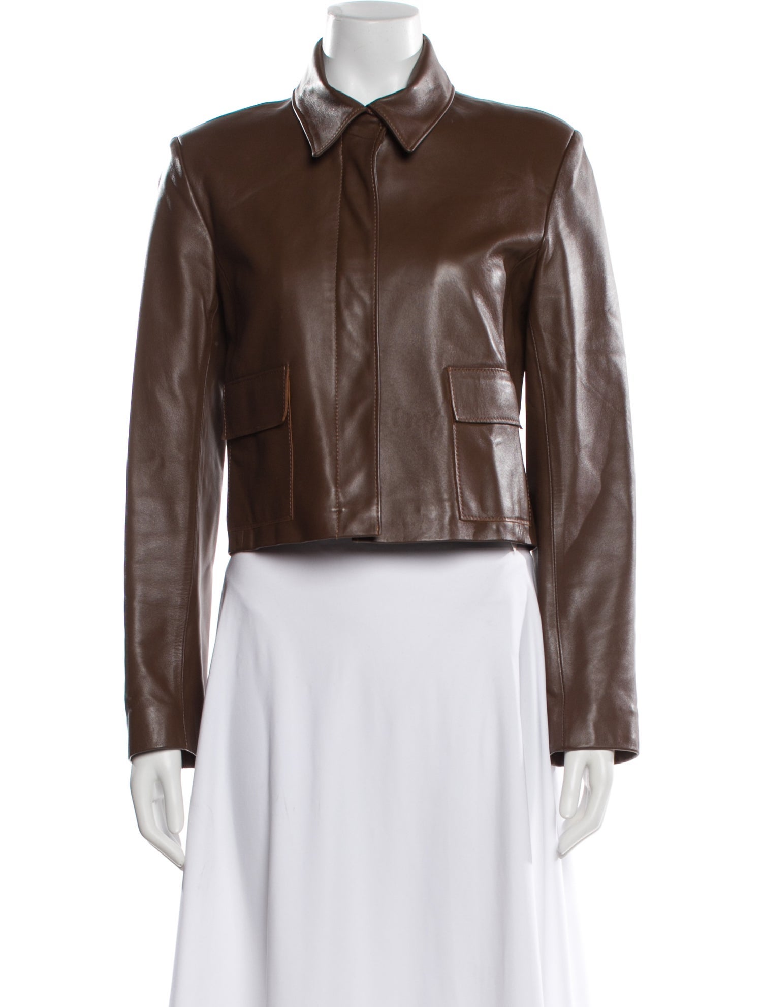 Nour Hammour Leather Biker Jacket