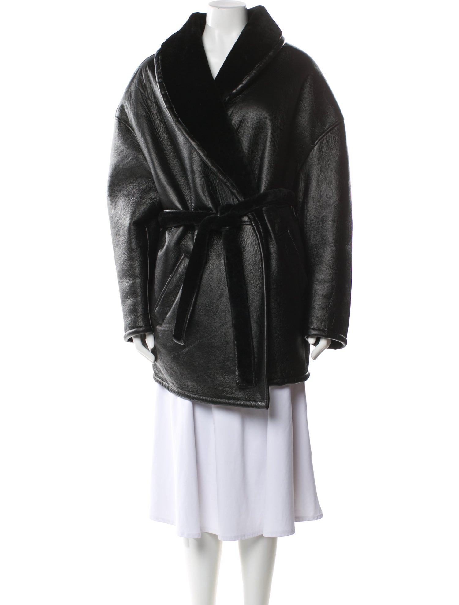 Nour Hammour Lamb Fur Fur Coat