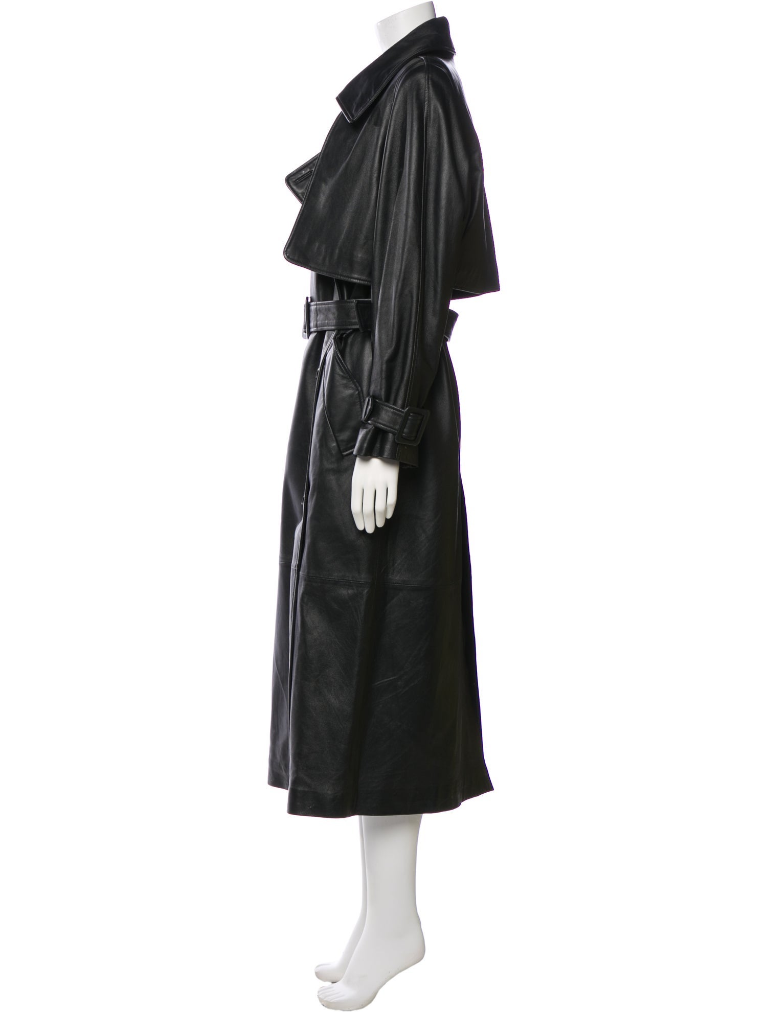 Nour Hammour Lambskin Trench Coat