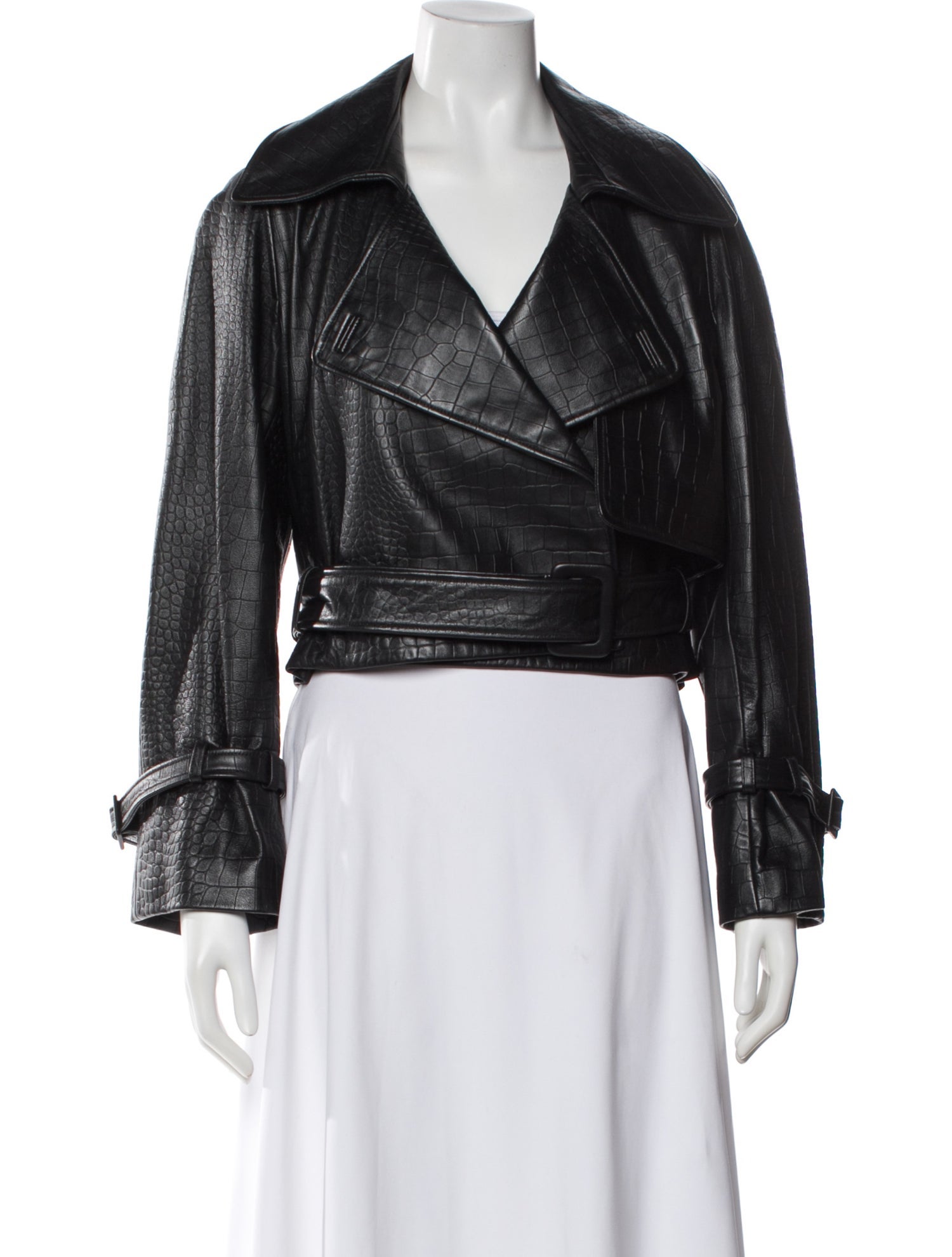 Nour Hammour Leather Biker Jacket