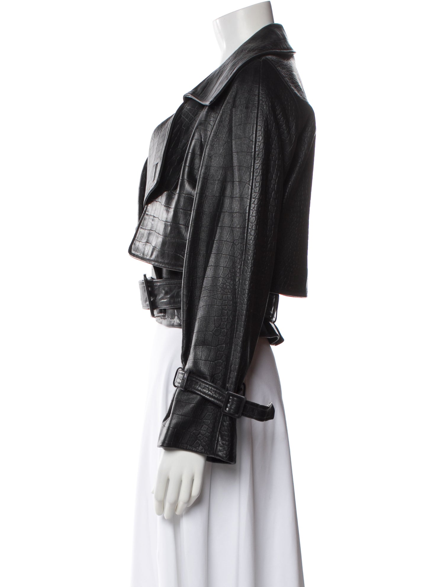 Nour Hammour Leather Biker Jacket