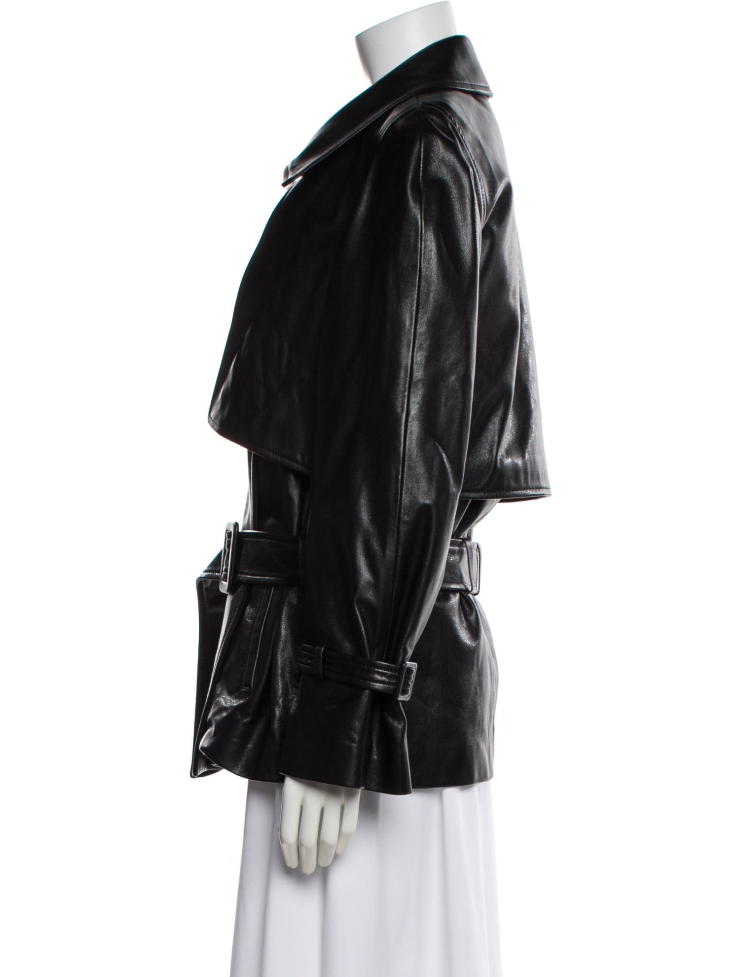 Nour Hammour Leather Biker Jacket
