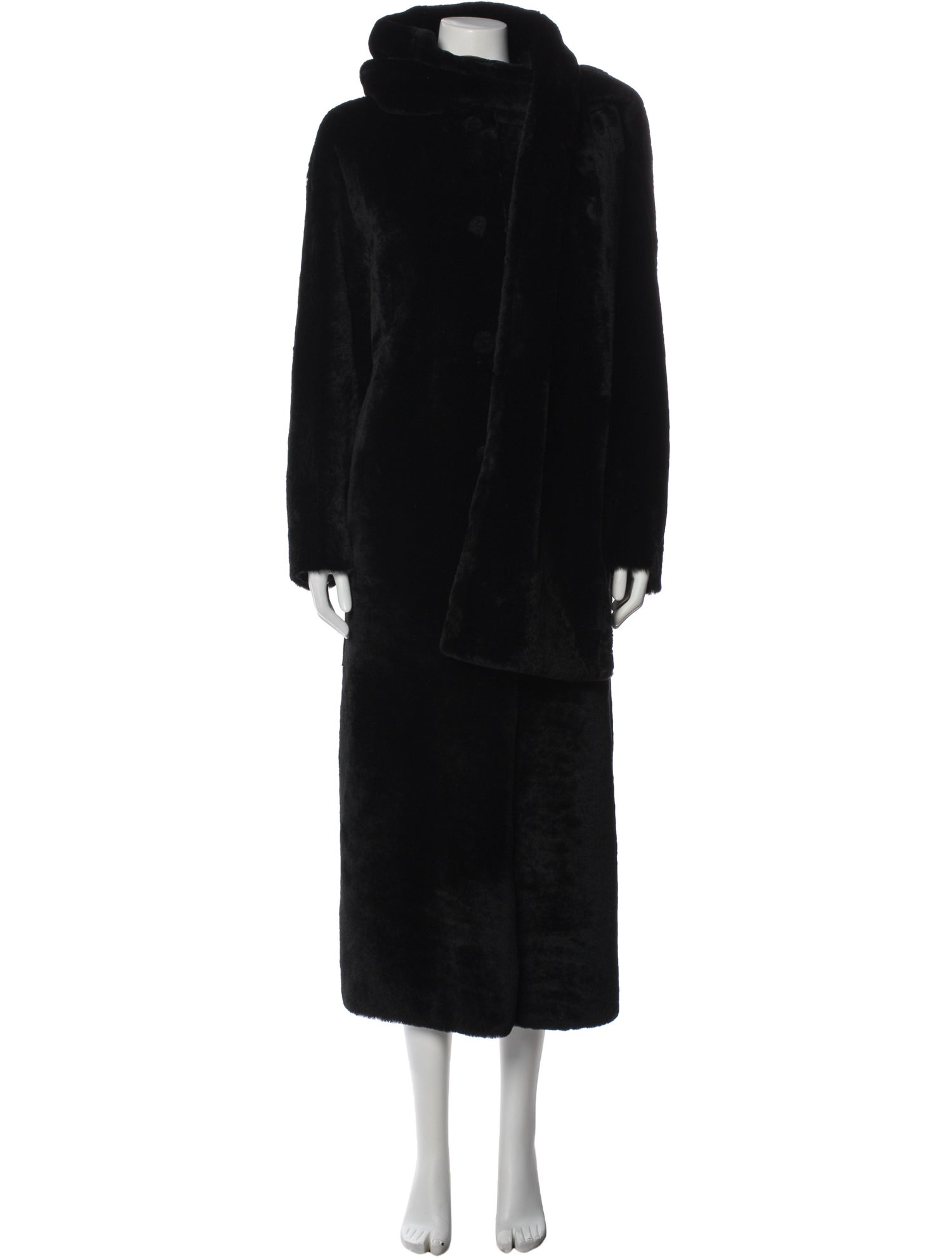 Nour Hammour Lamb Fur Fur Coat