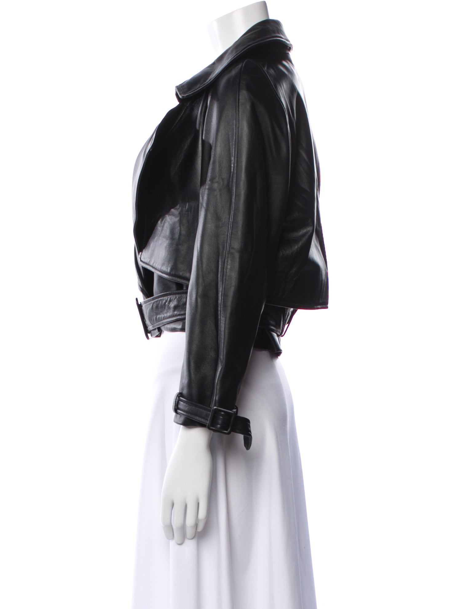 Nour Hammour Leather Biker Jacket