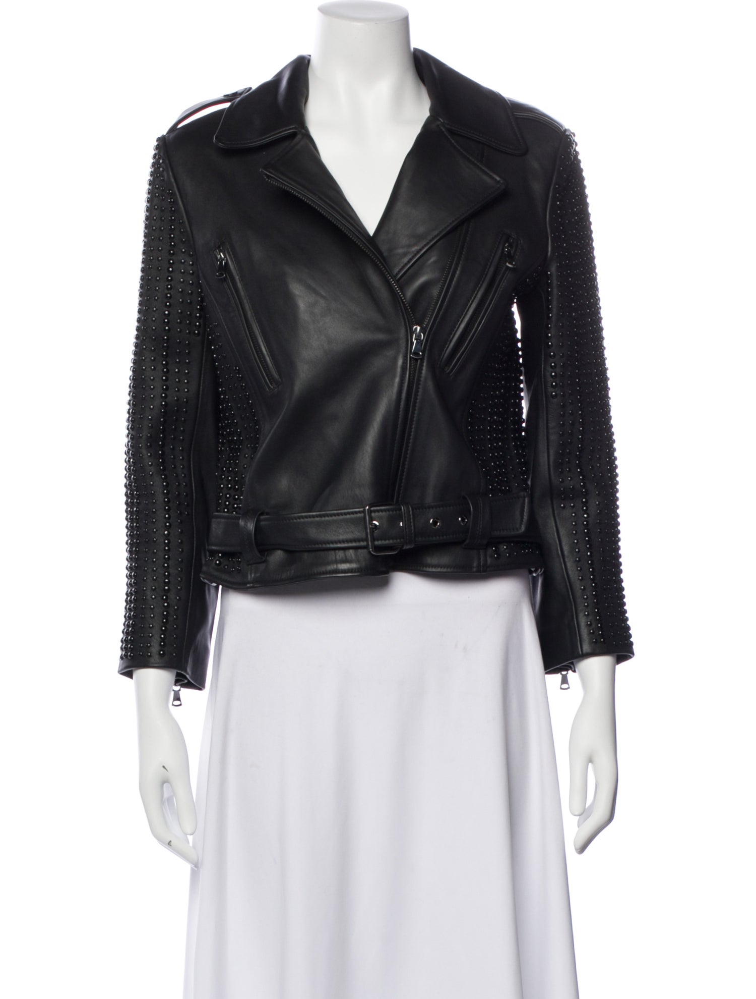 Nour Hammour Lambskin Biker Jacket