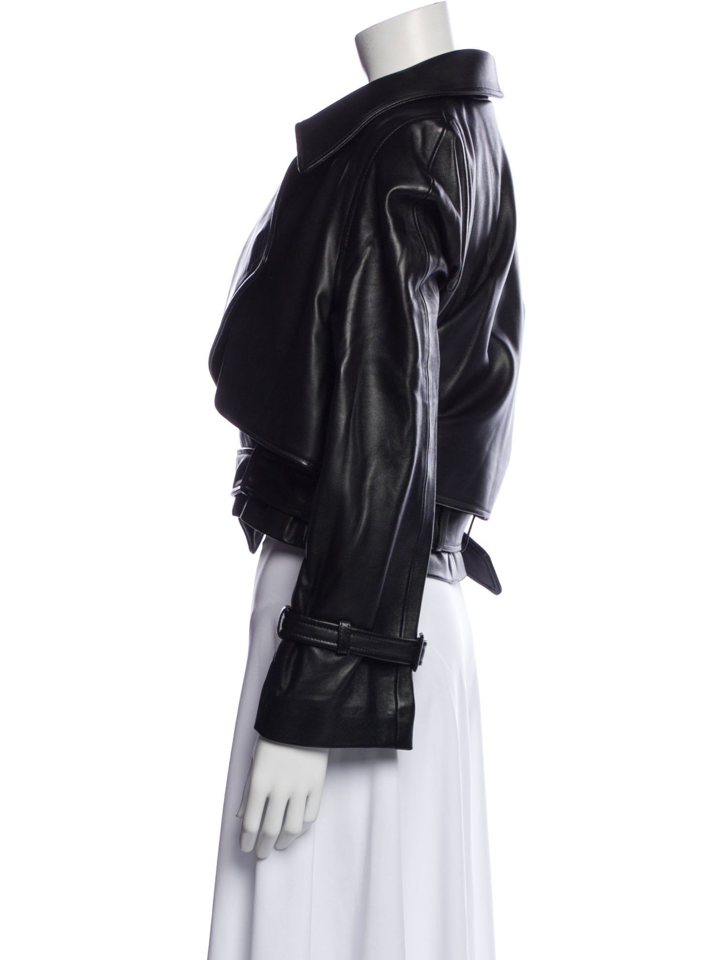 Nour Hammour Leather Biker Jacket