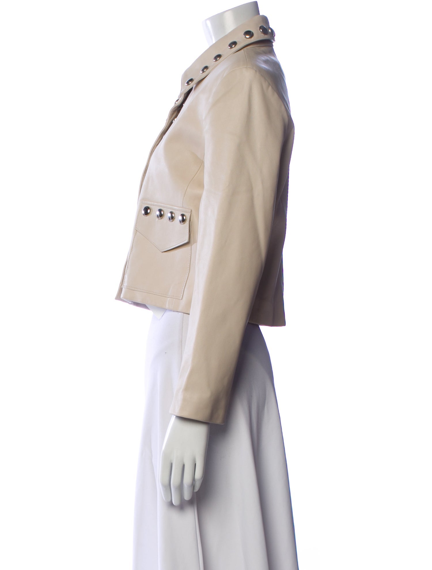 Nour Hammour Leather Biker Jacket