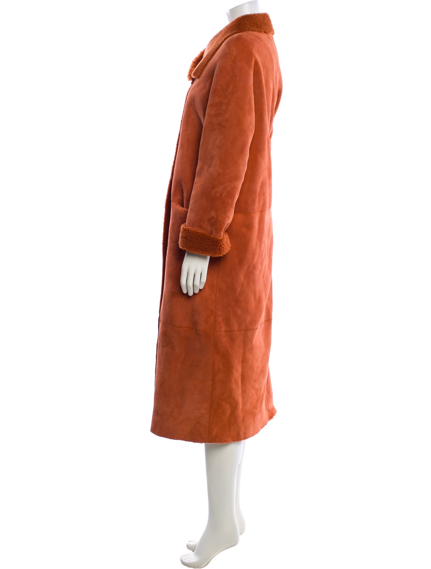 Nour Hammour Shearling Faux Fur Coat