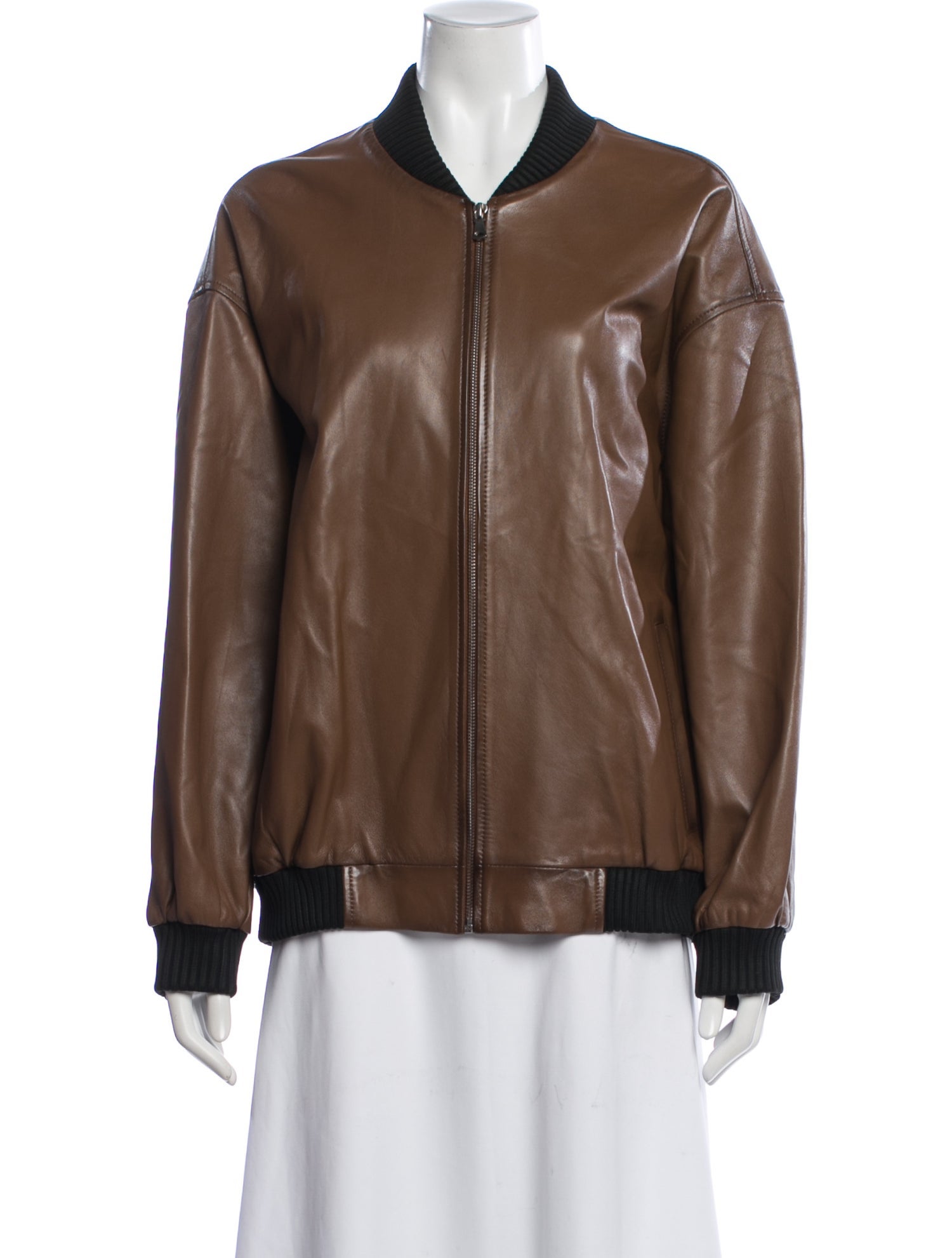 Nour Hammour Lambskin Bomber Jacket