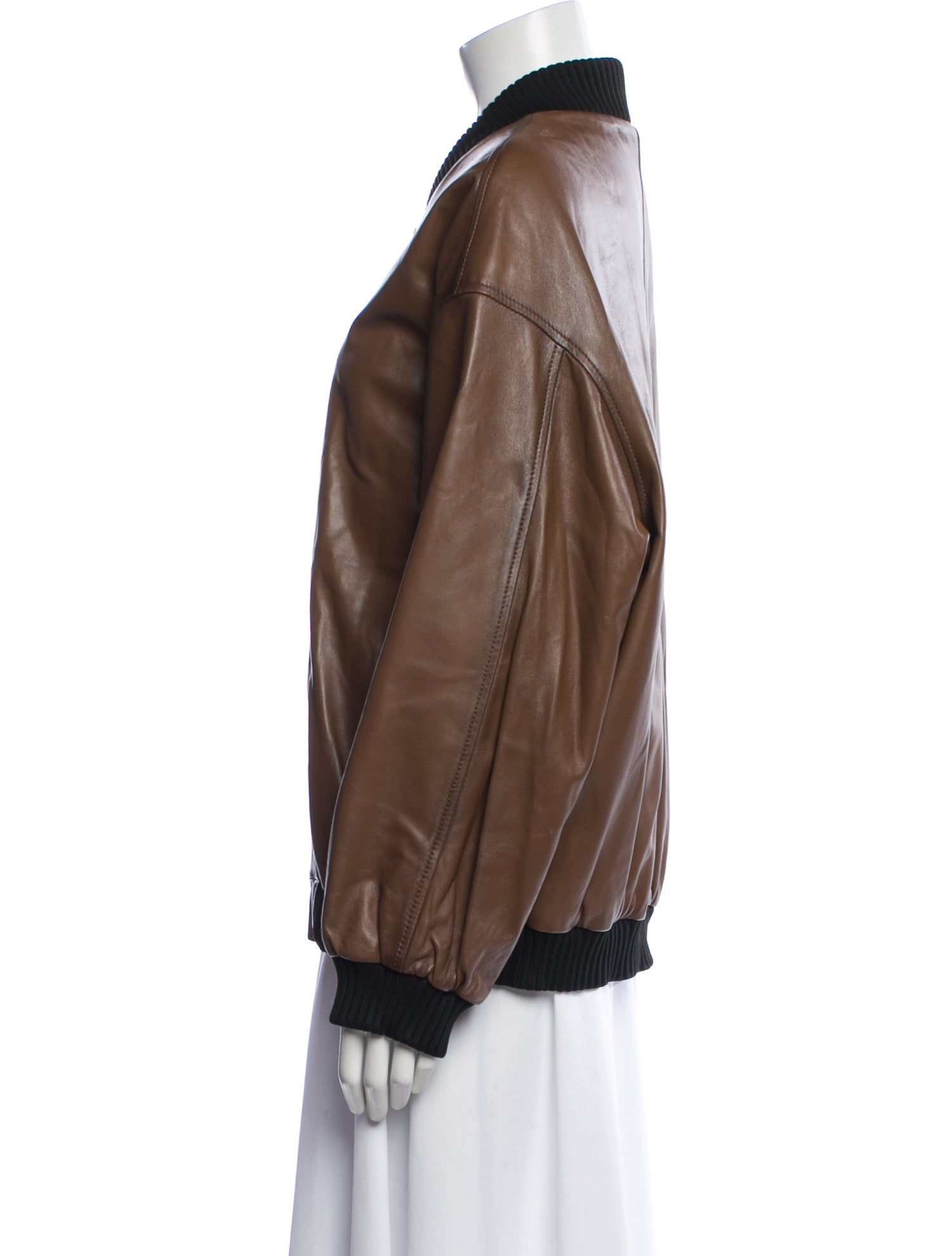 Nour Hammour Lambskin Bomber Jacket