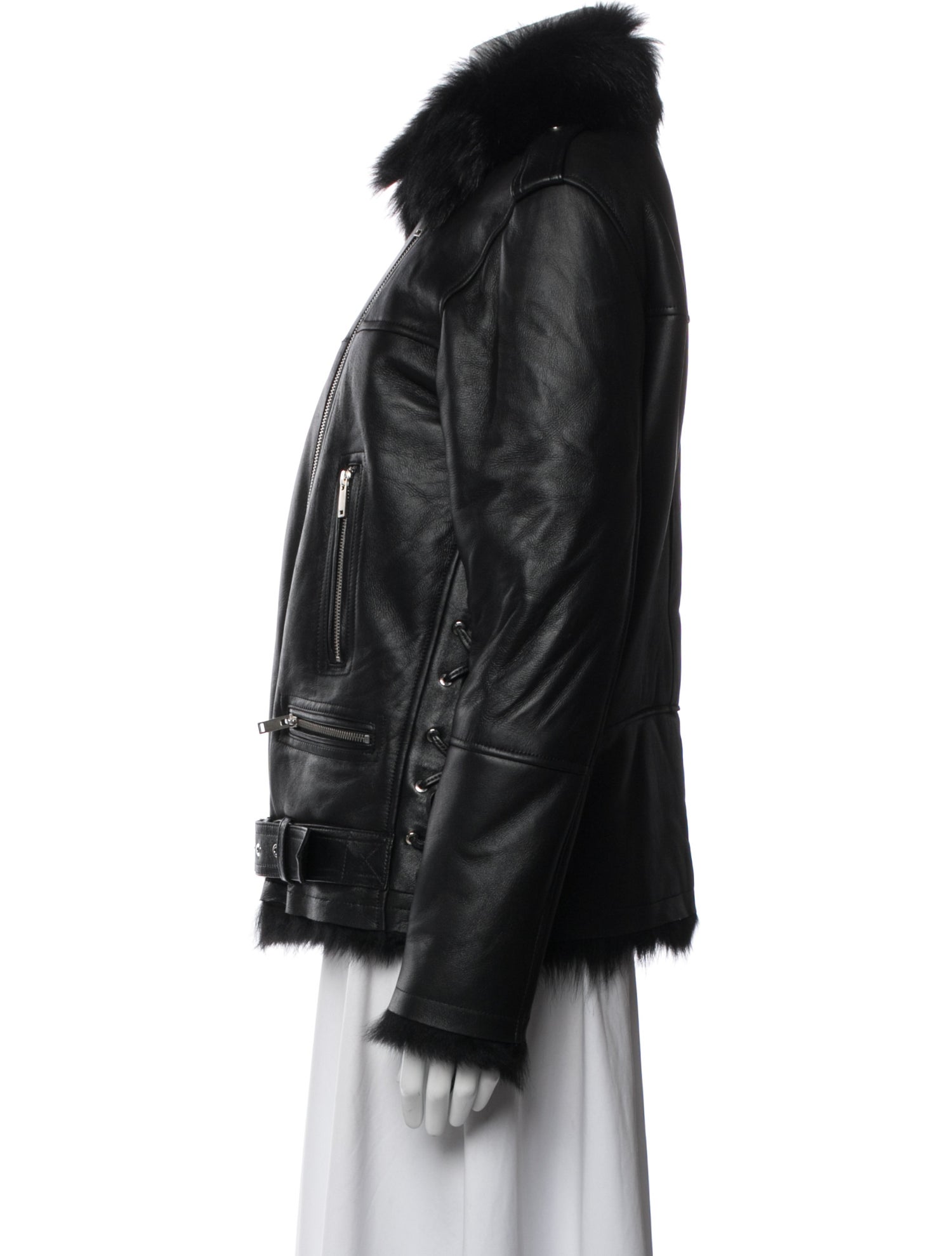 Nour Hammour Lambskin Biker Jacket