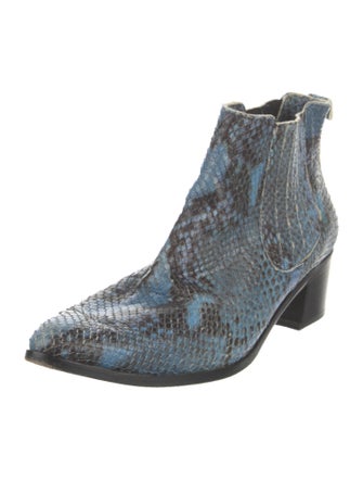 Modern Vice Snakeskin Animal Print Chelsea Boots