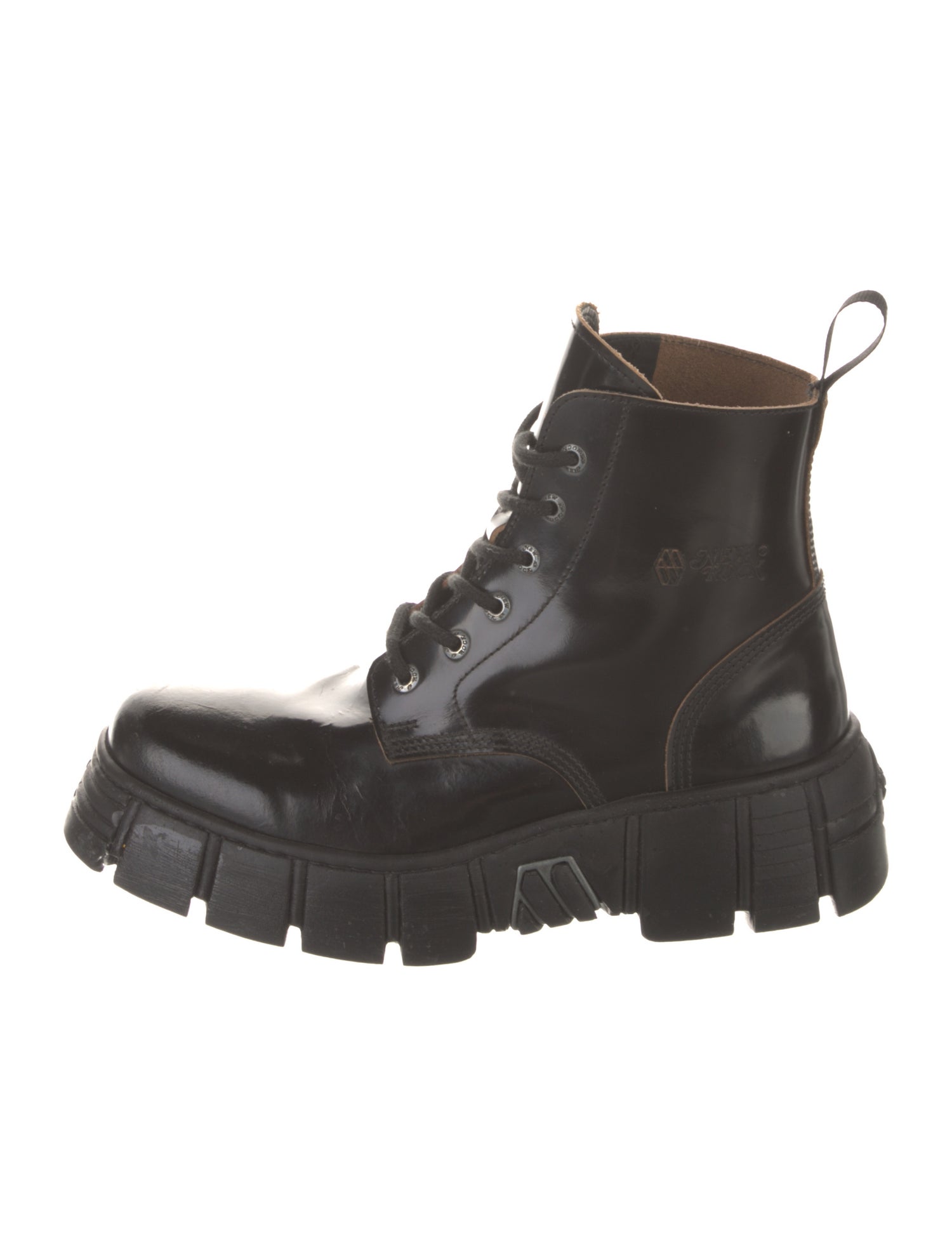 New Rock Leather Combat Boots