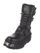 New Rock Leather Combat Boots