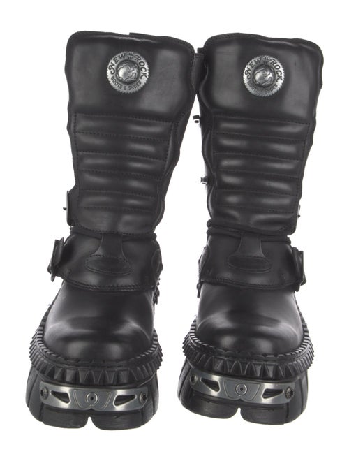 New Rock Leather Combat Boots