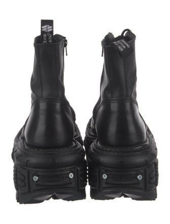 New Rock Leather Combat Boots