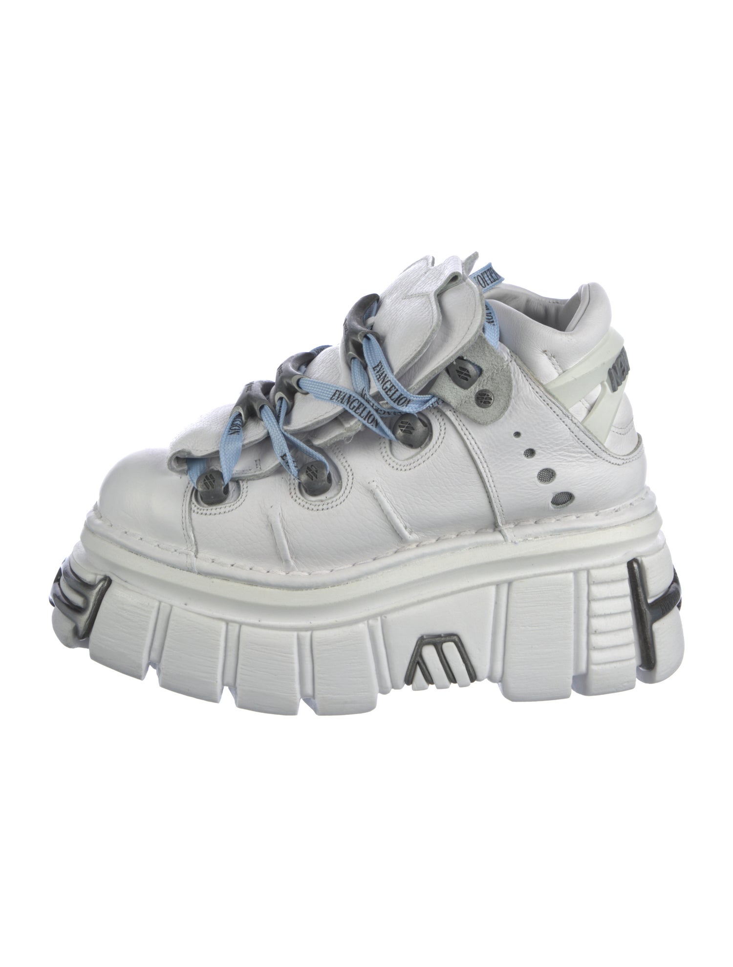 New Rock Leather Wedge Sneakers