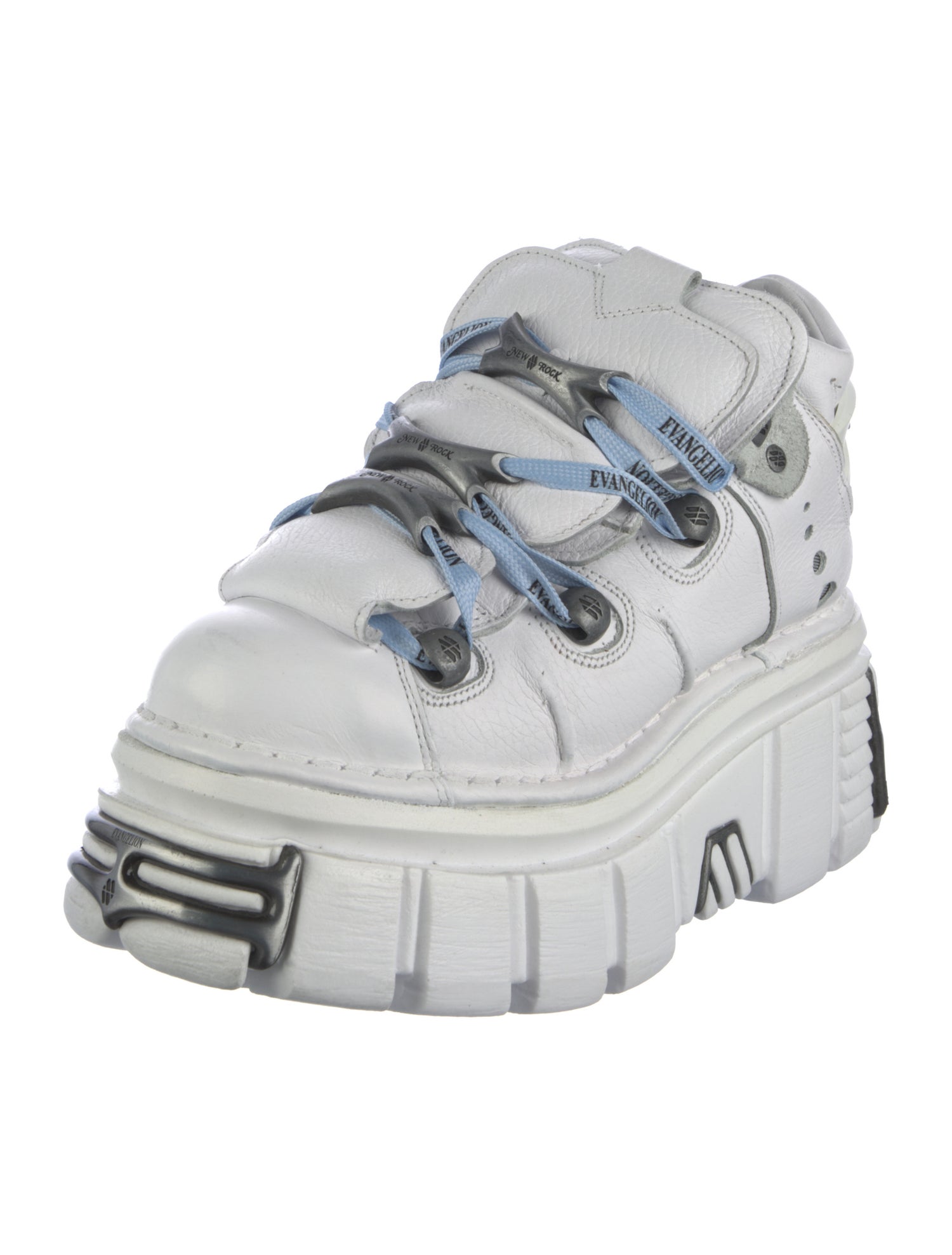 New Rock Leather Wedge Sneakers