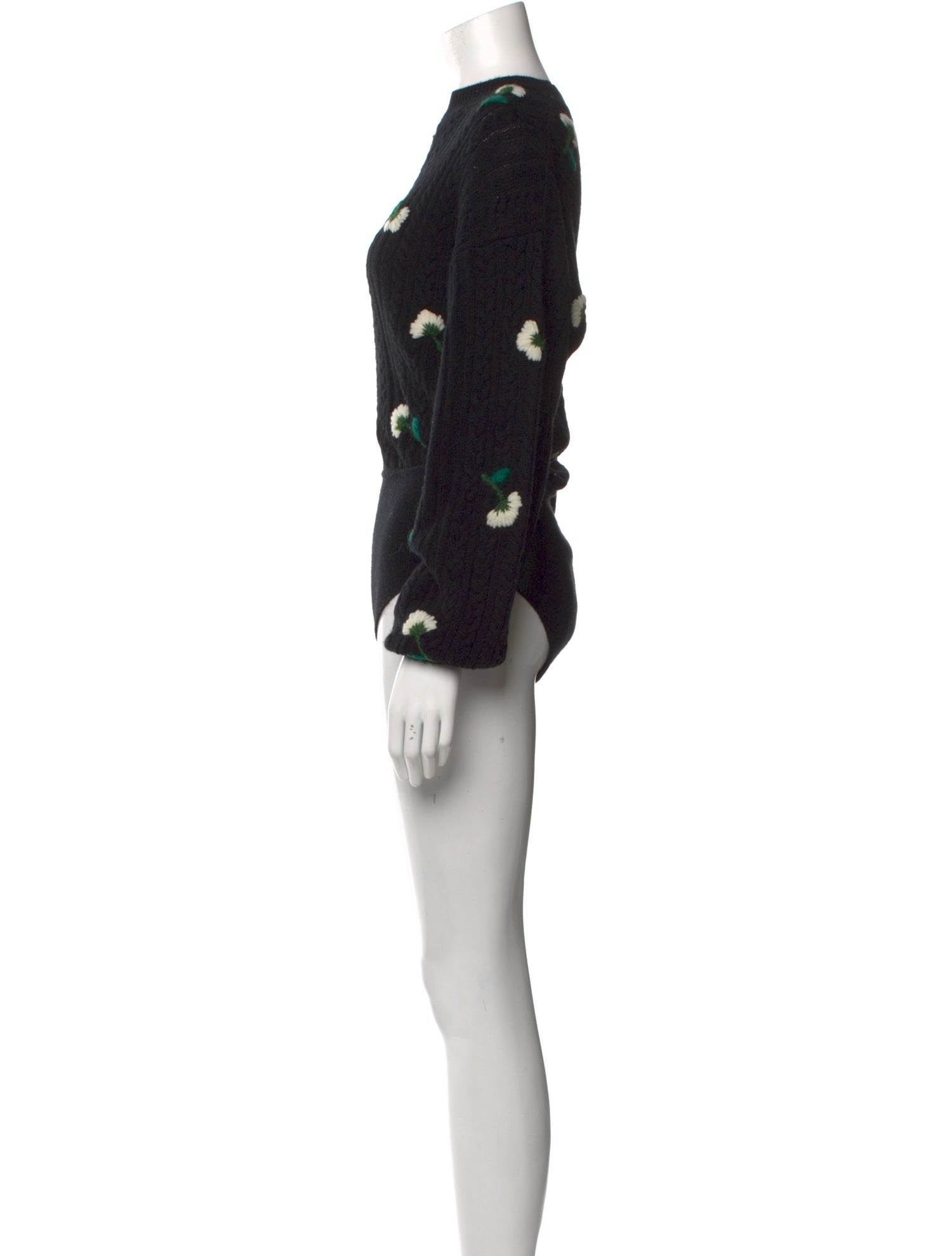 Naya Rea Merino Wool Floral Print Sweater