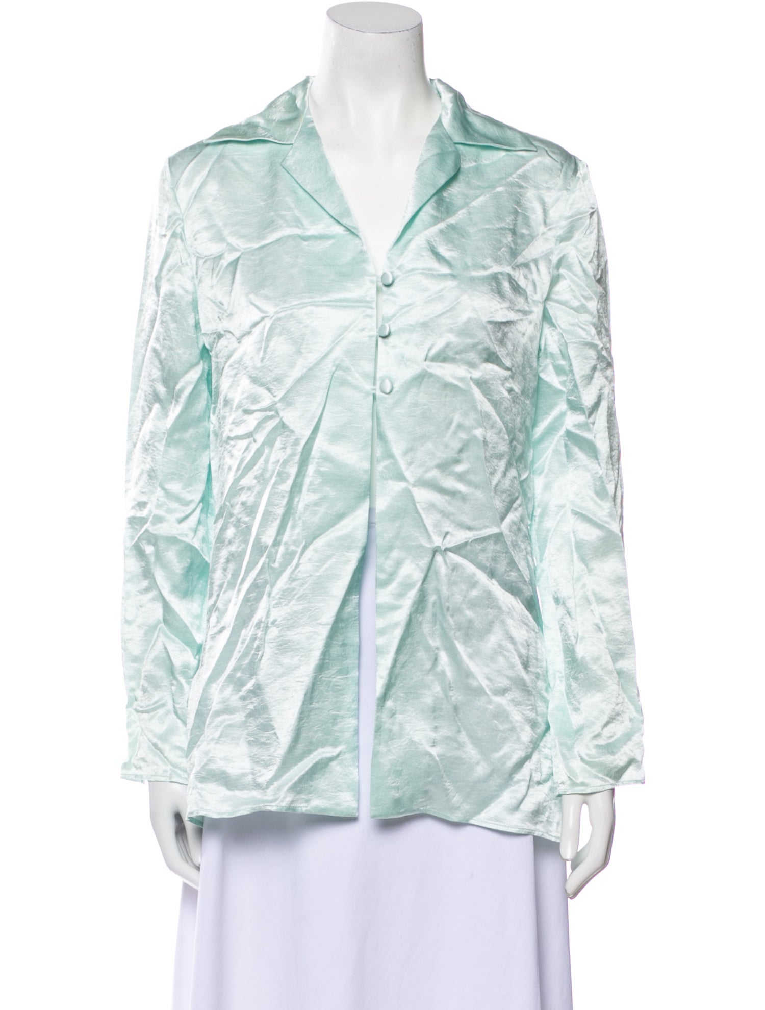 Naya Rea Printed Long Sleeve Button-Up Top w/ Tags