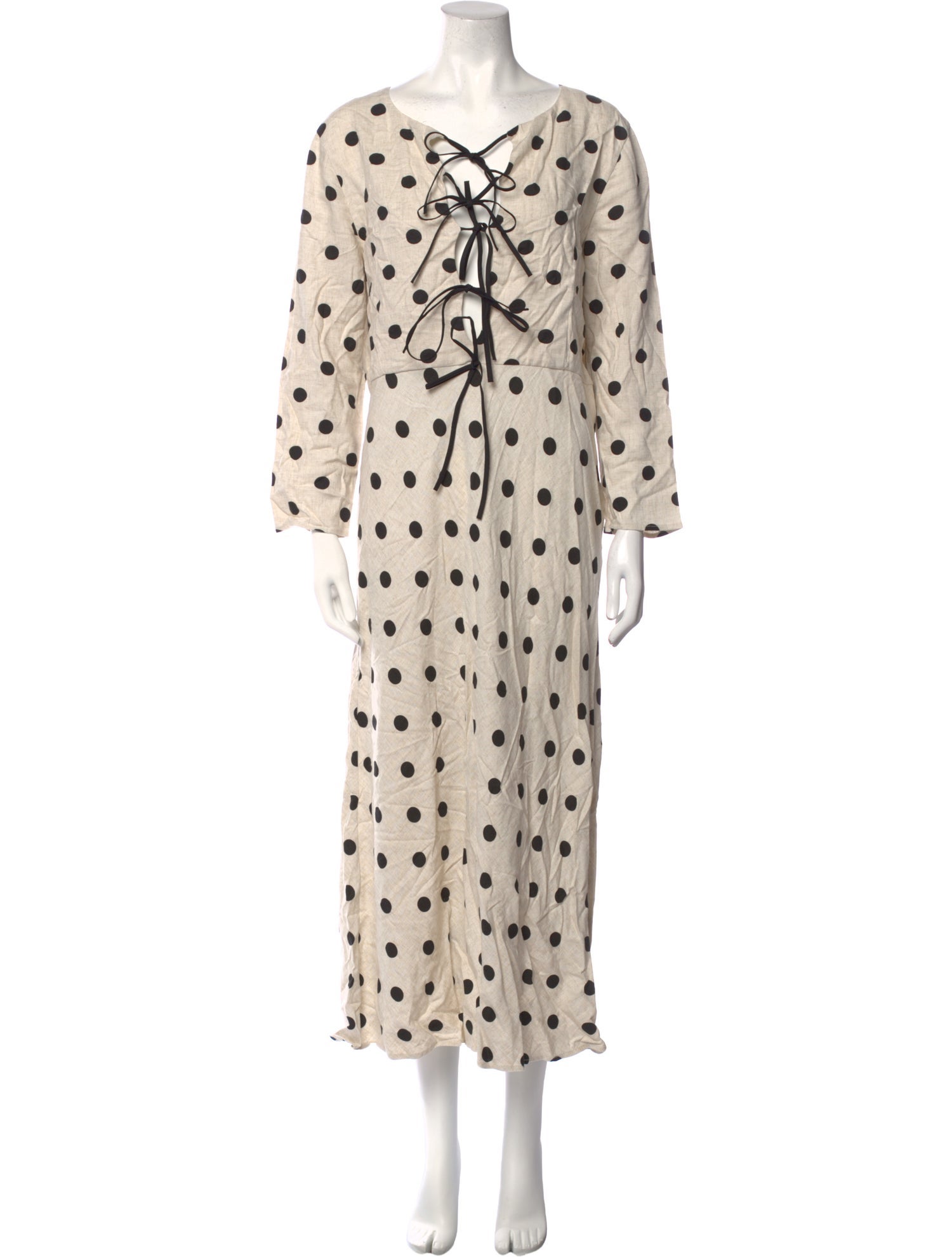 Naya Rea Polka Dot Print Long Dress w/ Tags