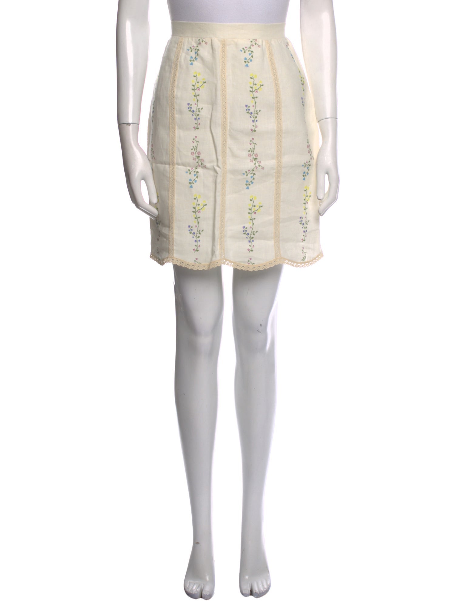 Naya Rea Linen Knee-Length Skirt