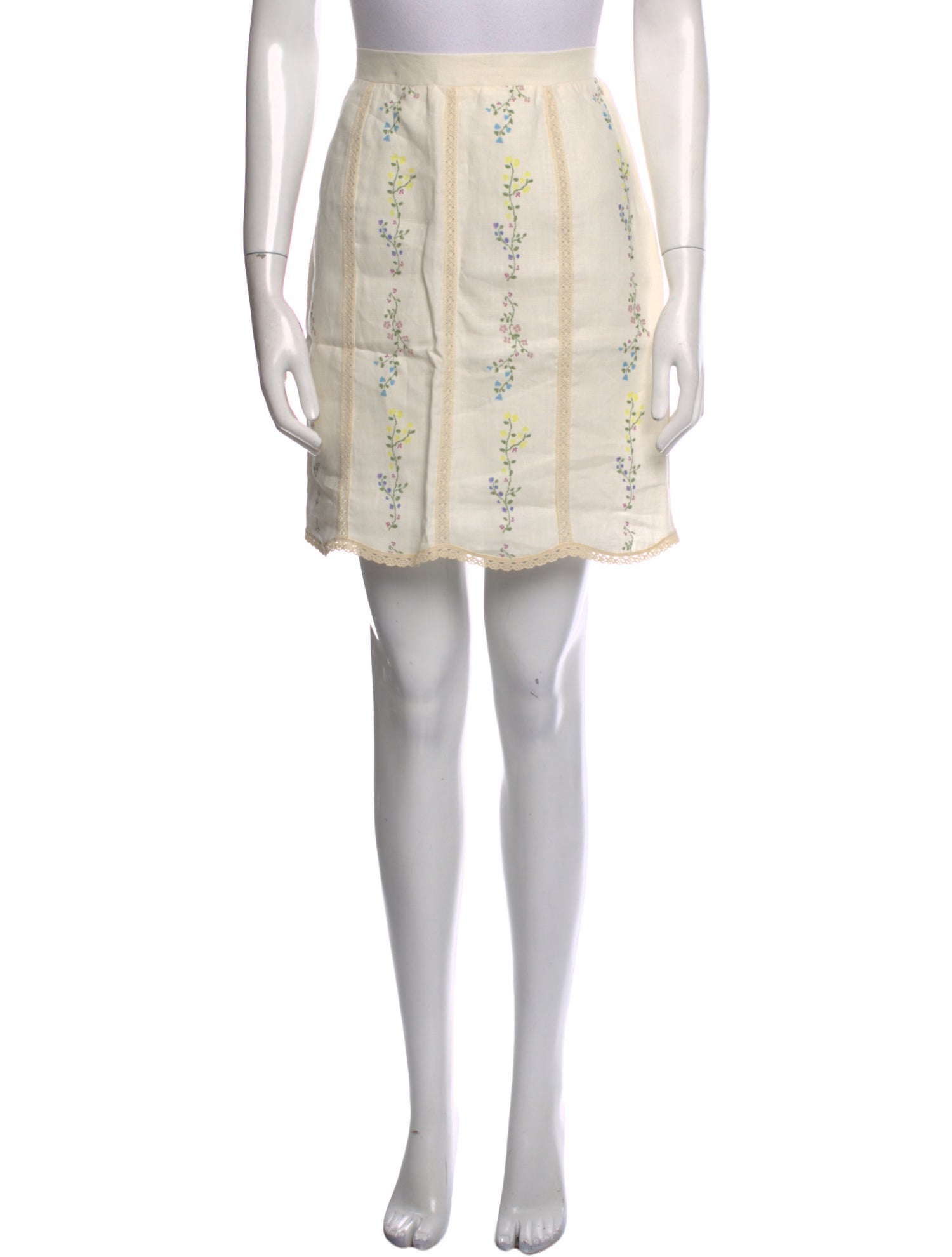 Naya Rea Linen Knee-Length Skirt