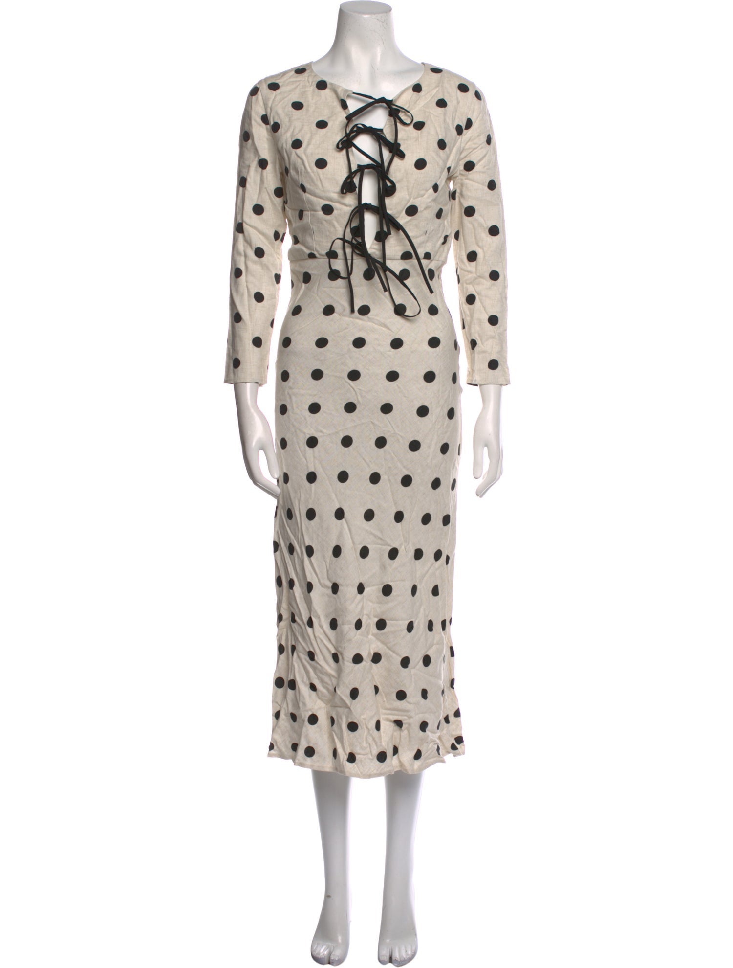Naya Rea Polka Dot Print Midi Length Dress w/ Tags