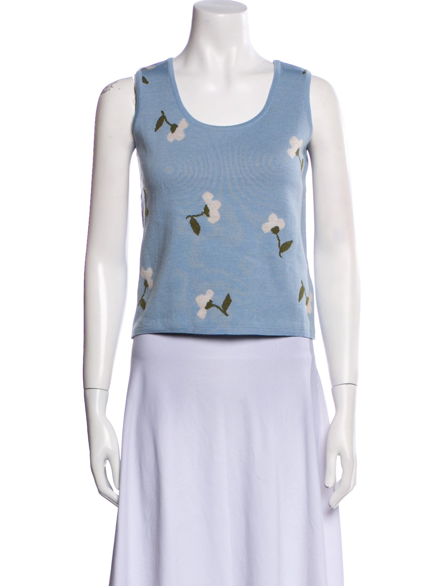 Naya Rea Merino Wool Floral Print Crop Top w/ Tags