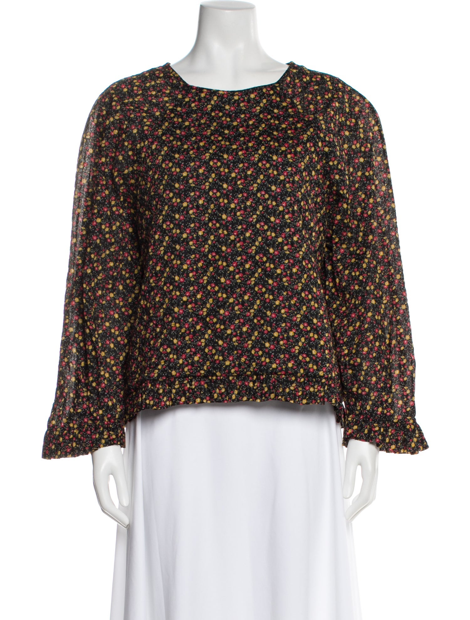 Naya Rea Floral Print Crew Neck Top