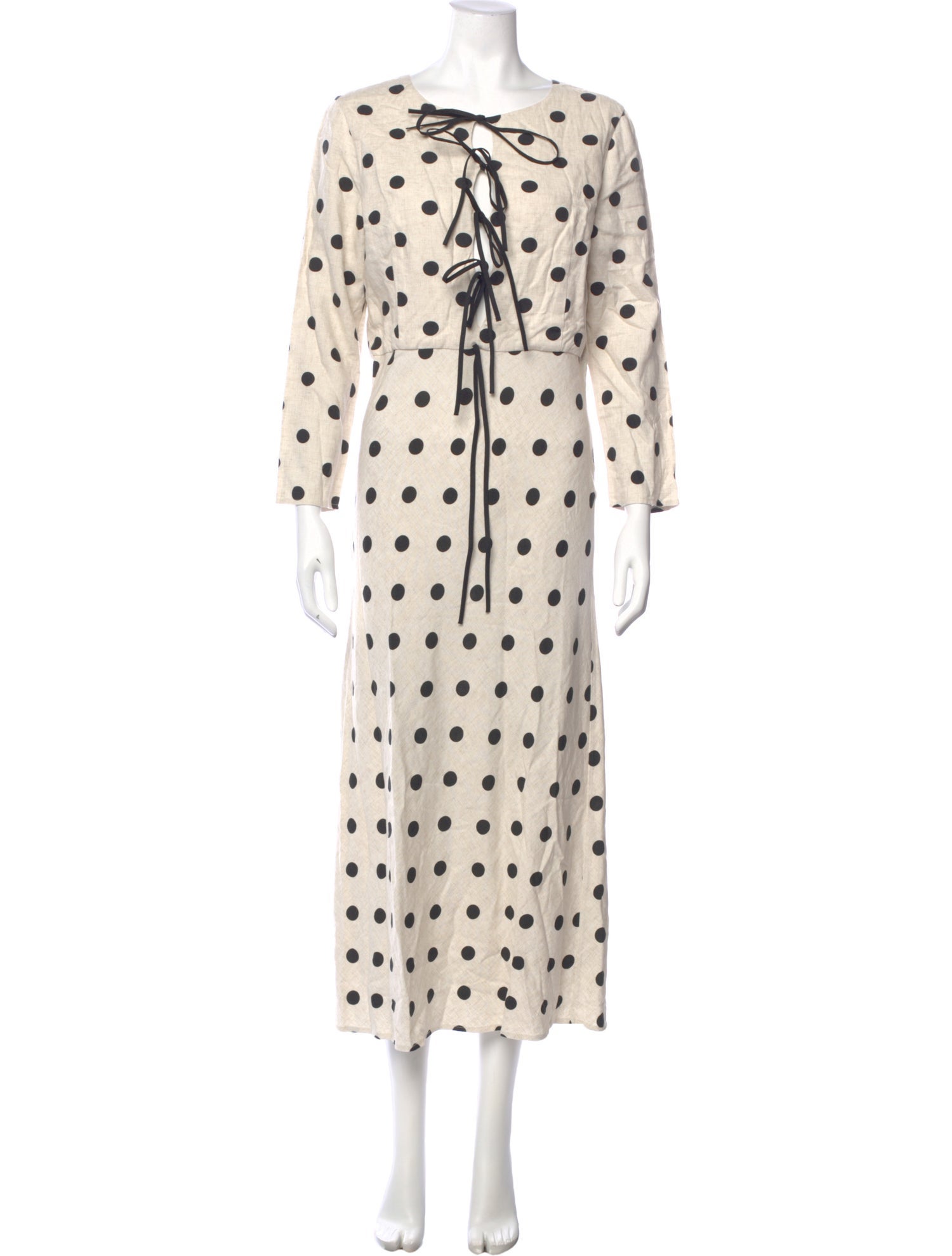 Naya Rea Polka Dot Print Long Dress