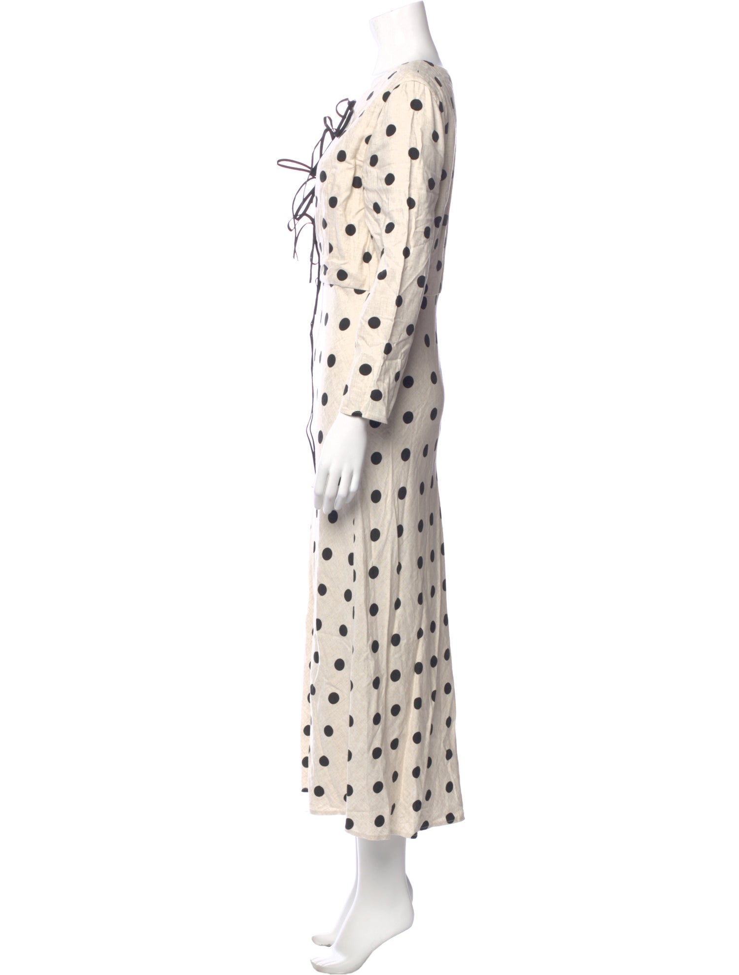 Naya Rea Polka Dot Print Long Dress