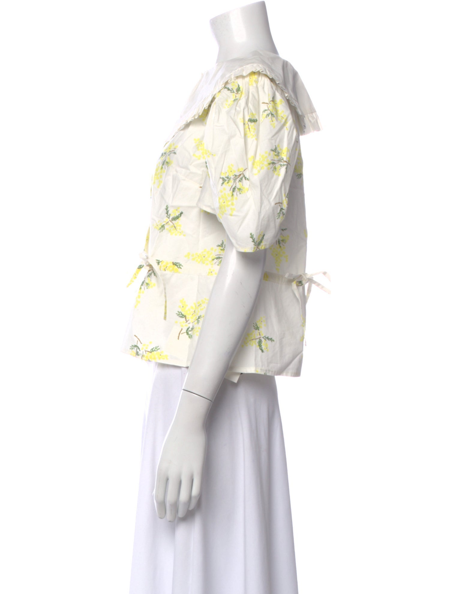 Naya Rea Floral Print Short Sleeve Blouse