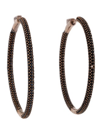 Nickho Rey Spinel Slim Tire Hoop Earrings