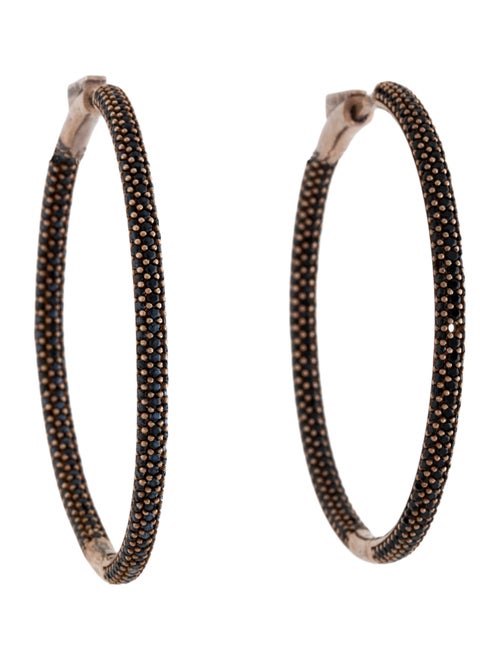 Nickho Rey Spinel Slim Tire Hoop Earrings
