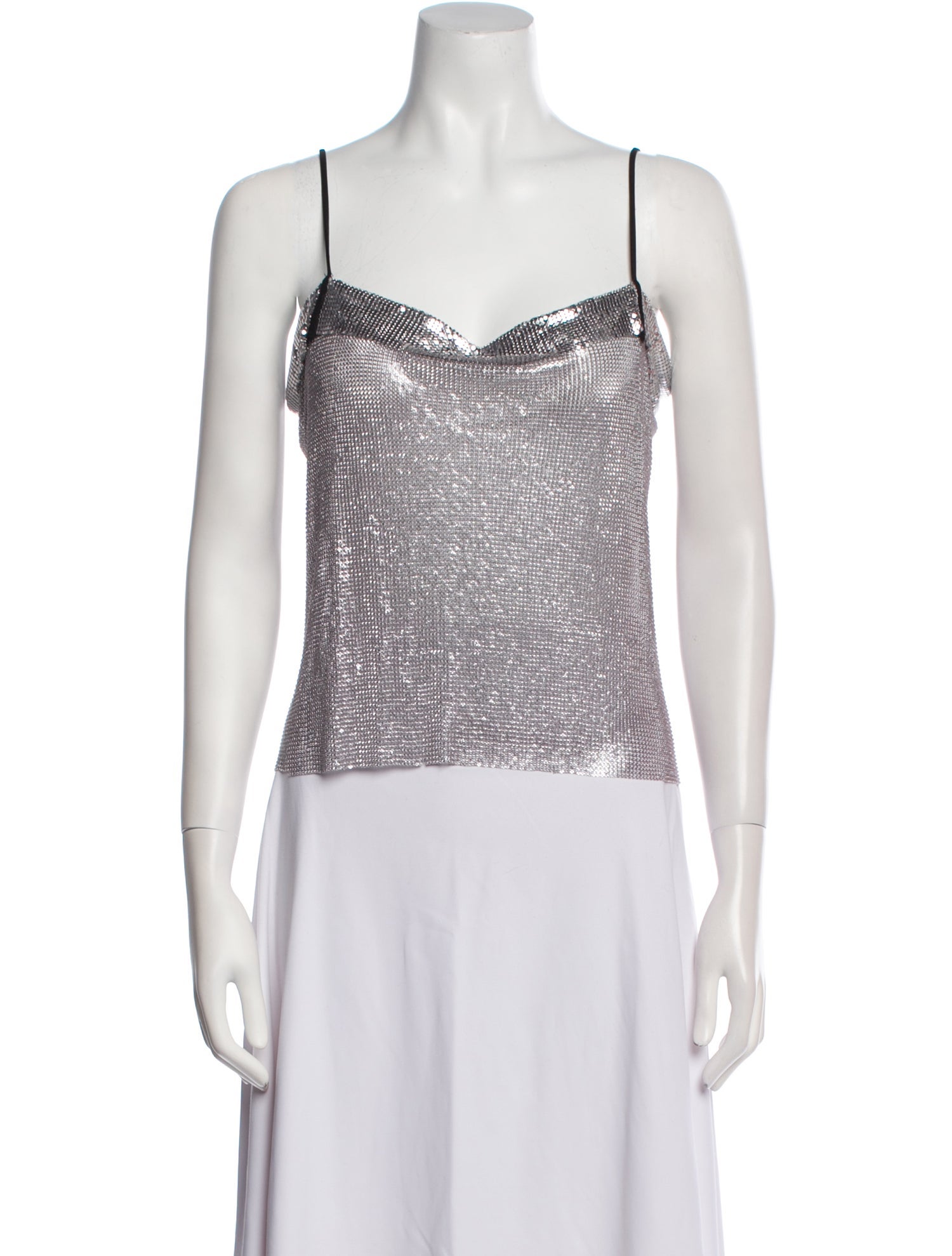 Nafsika Skourti Square Neckline Sleeveless Top