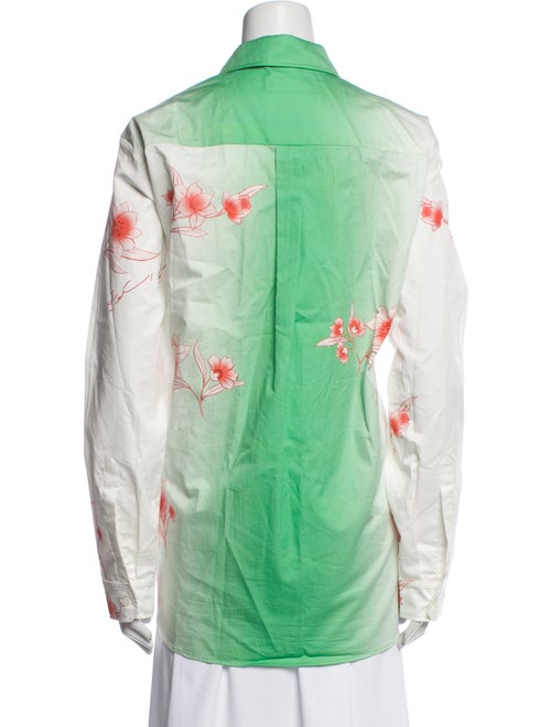 Nafsika Skourti Floral Print Long Sleeve Button-Up Top