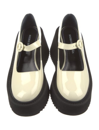 Nicole Saldana Patent Leather Mules