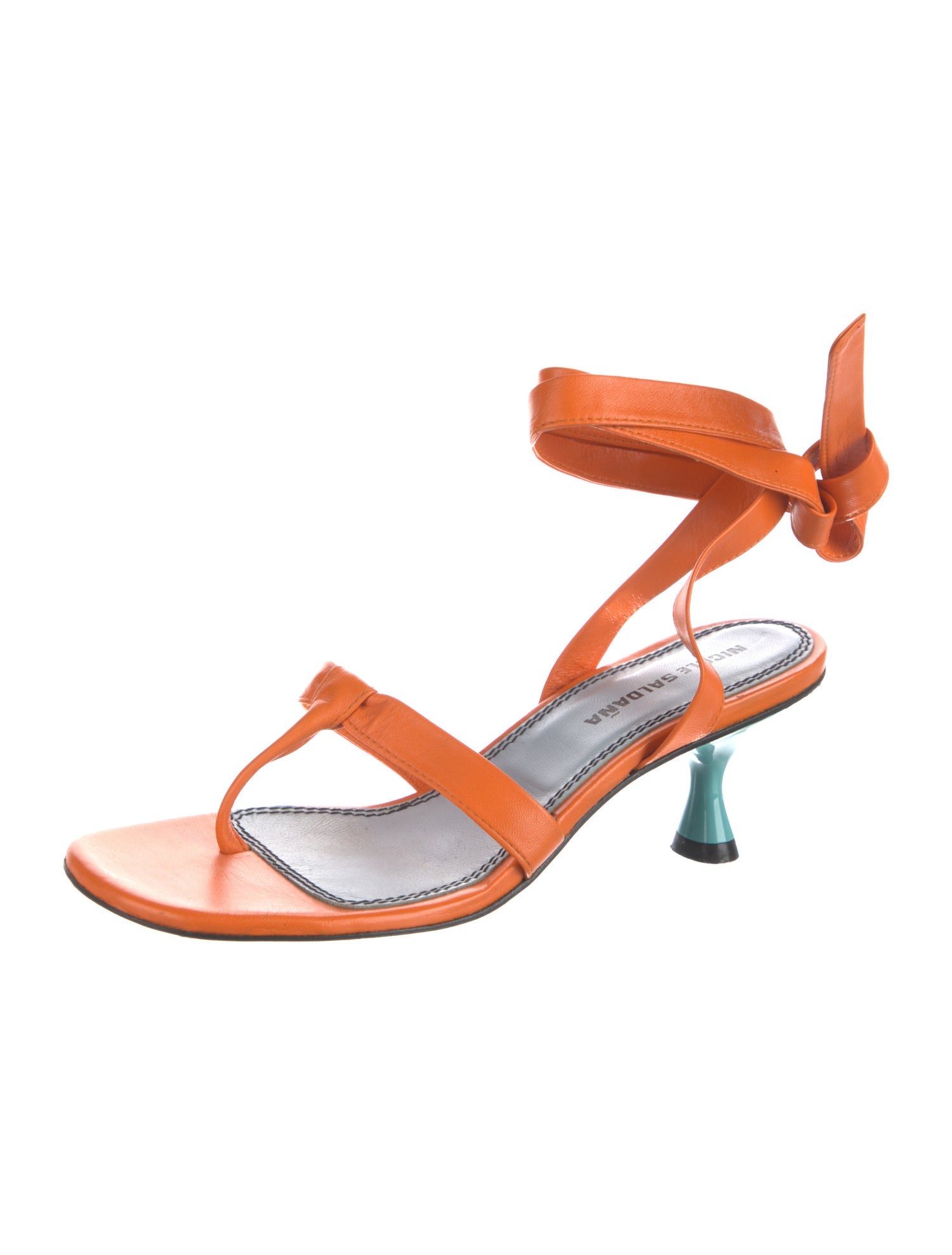 Nicole Saldana Leather Gladiator Sandals