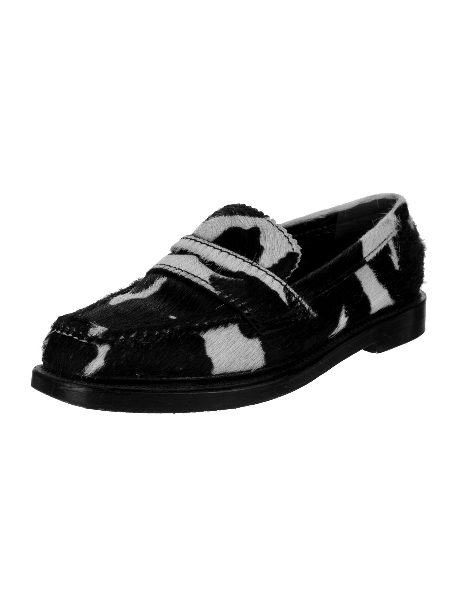 Nicole Saldana Ponyhair Printed Loafers