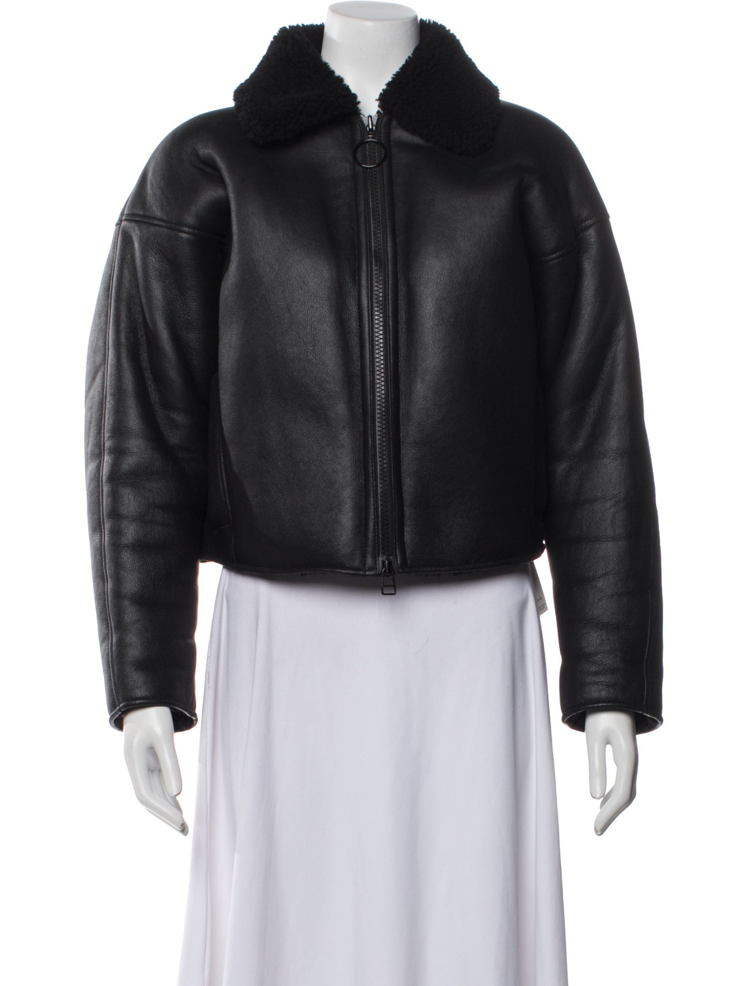 Nicole Saldana Leather Bomber Jacket