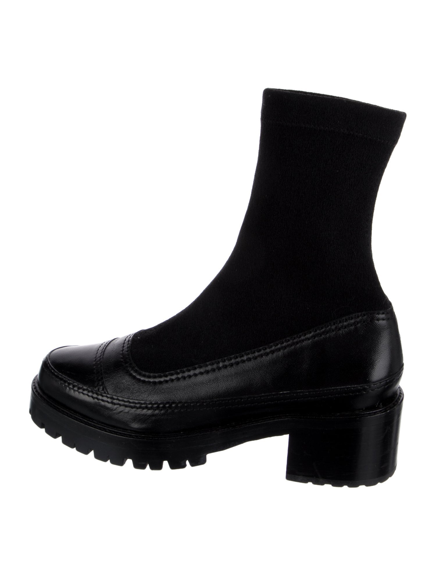 Nicole Saldana Leather Sock Boots