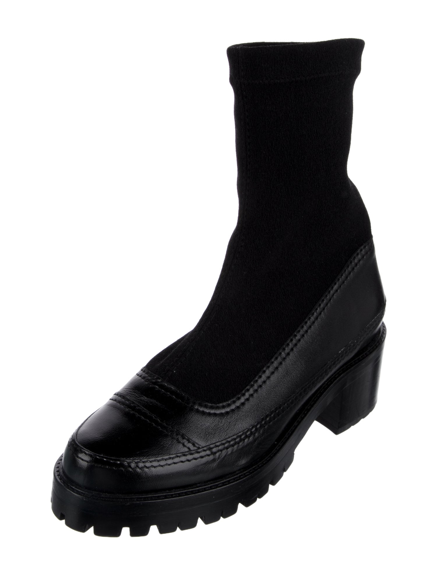 Nicole Saldana Leather Sock Boots