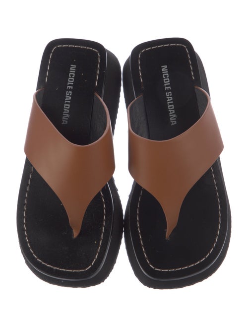 Nicole Saldana Leather Flip Flops