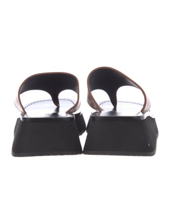 Nicole Saldana Leather Flip Flops