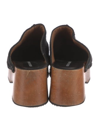 Nicole Saldana Fur Studded Accents Mules