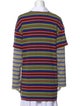 Staud Striped Long Sleeve Polo