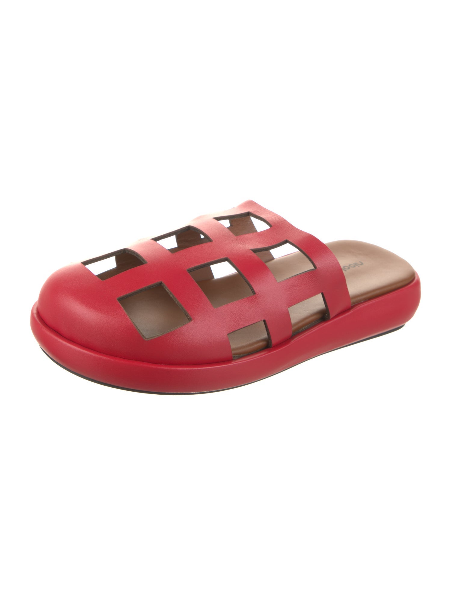 Nicole Saldana Leather Slides