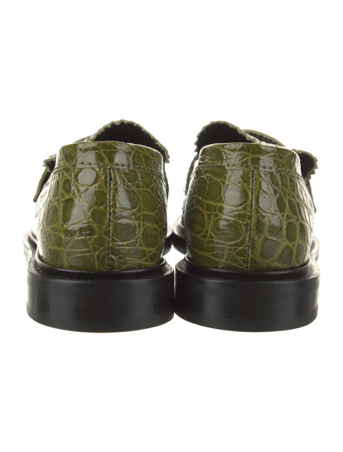 Nicole Saldana Embossed Leather Colorblock Pattern Loafers